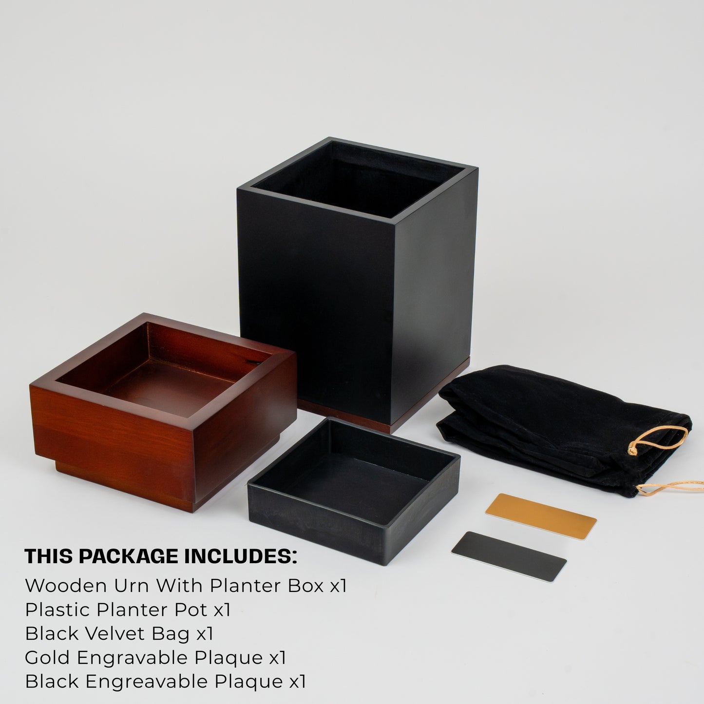 Cremation Urn With Planter, Walnut Wood